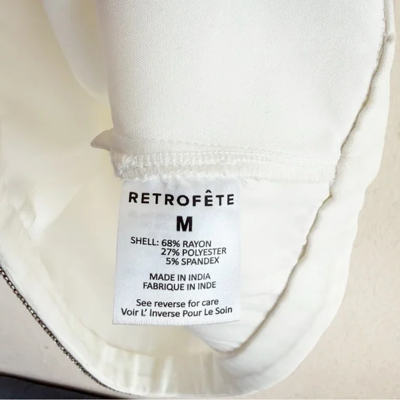 Retrofete Regina Shell White Mini Dress Size Medium - Picture 7 of 9